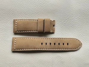 PANERAI Assolutamente OEM Brown Suede Strap Band 24mm - Picture 1 of 2