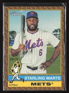 2025 Topps Heritage #417 Starling Marte Year of 1976 /76 Mets - Picture 1 of 2