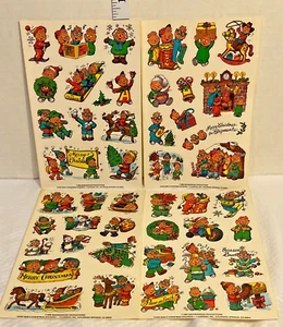 Adesivi natalizi vintage 1985 Alvin & The Chipmunks Bagdasarian 4 fogli - Foto 1 di 8