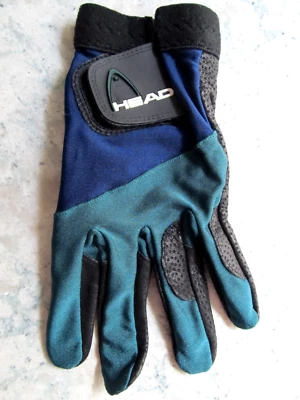 HEAD Racquetball/Pickle Ball Glove Size L - Leather - LEFT Hand Teal/Navy/Black - Image 1 of 4