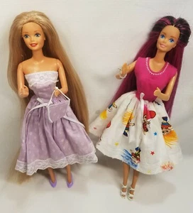 Set 2 Haar rerooted Barbie Puppe Kleid und Schuhe - Bild 1 von 4