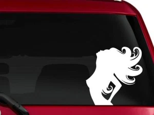 Beautiful Sexy Hairflip Modeling Girl Vinyl Decal 6" White - Bild 1 von 1