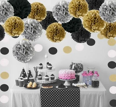 Recosis Tissue Paper Pom Poms, Paper Flower Ball for Birthday Party Wedding Baby - Image 1 of 4