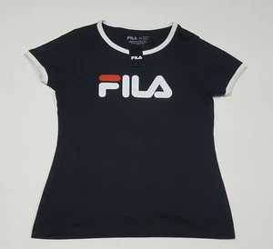 FILA Women's   Sport shirt  - Casual Fashion Black white cotton blend - Picture 1 of 6