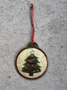 Vintage Brass Christmas Ornament 3 1:4” INDIA ( Christmas Tree ) - Picture 1 of 6