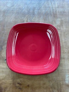 Homer Laughlin USA FIESTA SCARLET RED SQUARE Dinner Plate 1 ea 2 available - Picture 1 of 3