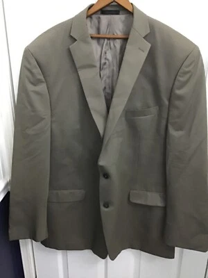 Calvin Klein Hombre Beige/Lt. Blazer deportivo marrón 100 % lana abrigo deportivo 52L Foto 1 de 4