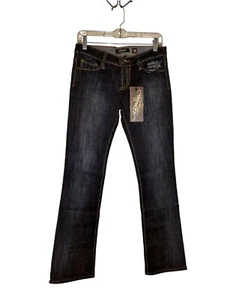 Ed Hardy Jeans Womens 28 NWT Don Ed Hardy Designs TATTOO BOOTCUT (MSRP $250) - Picture 1 of 9