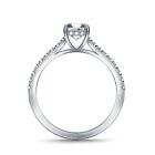 Semi Mount 2.10 Ct Round Cut Real Treated Diamond in 925 Silver Engagement Ring
