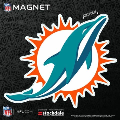 MIAMI DOLPHINS 6"X6" DIE-CUT MAGNET FOR INDOOR OR OUTDOOR USE HIGH QUALITY Cover