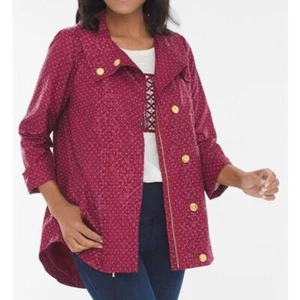 Chico's Zenergy Neema Embossed Dot Anorak Jacket sz 3 (XL) - Picture 1 of 5