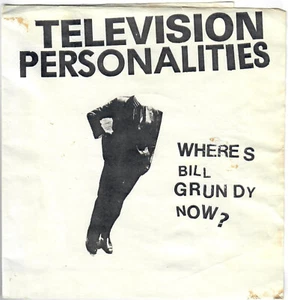 TELEVISION PERSONALITIES Where's Bill Grundy Now? 1978 Original EP UK Punk 45T - Picture 1 of 4