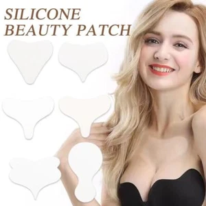 Reusable Anti Wrinkle Chest Neck Pads Silicone Removal Patch Skin Lifts T7N7 - Picture 1 of 24