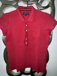 RALPH LAUREN-Girl/Damen-Polo Sport Shirt original Vintage Denim - Gr L - ROT - Bild 1 von 4