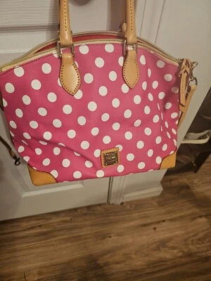 dooney and Bourke pink and white polka dot satchel - Image 1 of 3