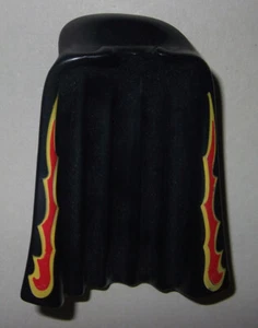 17122, 1x Umhang, Mantel, Cape (mit Kragen), schwarz, bedruckt - Picture 1 of 2
