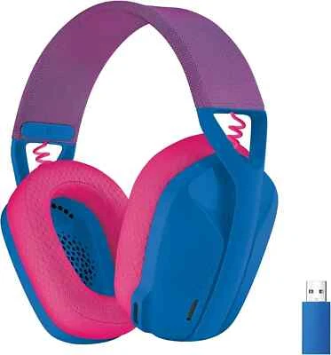 Logitech G435 UltraLight Wireless Bluetooth Gaming Headset Dolby Atmos Pink/Blue - Image 1 of 4