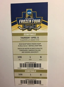 NCAA- 2019 MEN'S FROZEN FOUR, BUFFALO, SEMIFINALS APRIL 11,2019 TICKET STUB - Picture 1 of 1