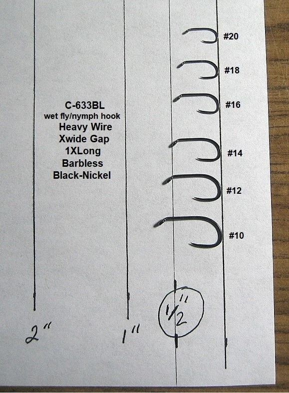 50 ganchos de alambre pesado para mosca húmeda/ninfa--negro sin púas/níquel-C-633BL-envío combinado Foto 1 de 1