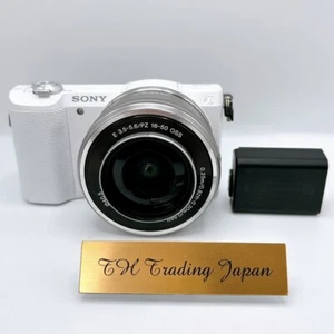 【Near MINT】Sony Alpha a5100 Mirrorless White with E 16-50mm Lens Japanese - Picture 1 of 15