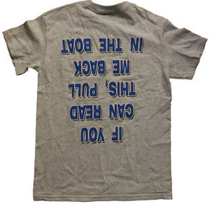 NWTs Montauk Hamptons Boating, New York Gray Funny T-Shirt Men's Small - Picture 1 of 9