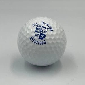 St. Andrews Scotland Golf Ball White Logo In Blue Writing Display Rack Ready - Picture 1 of 8
