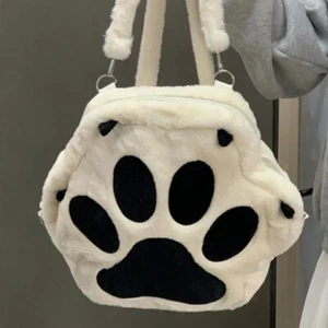 Fashion Ladies Girls Backpack Shoulder Bag Cat Claw Casual Preppy Style Furry - Picture 1 of 14