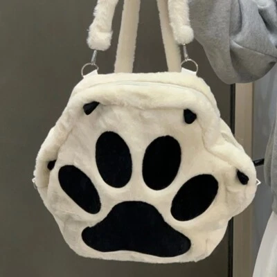 Lady Girl Furry Cute Cat Claw Student Backpack Lolita Shoulder Bag JK Accessory - Image 1 of 4