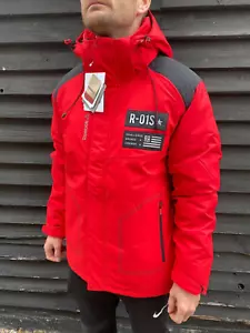 Reebok Men's One Series Siberian Down Winter Jacket / RRP £250 / Red Black - Picture 1 of 6