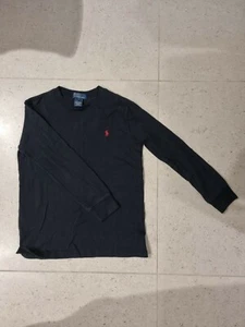 ralph lauren polo kids black long sleeve top size 7 rrp: $60 - Picture 1 of 2