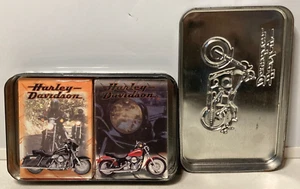 Harley Davidson Dyna Super Glide 2 Decks Playing Cards 1999 Collectors Tin - Picture 1 of 8