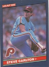 FREE SHIPPING-MINT-1986 Leaf Canadian Steve Carlton #117 PHILLIES