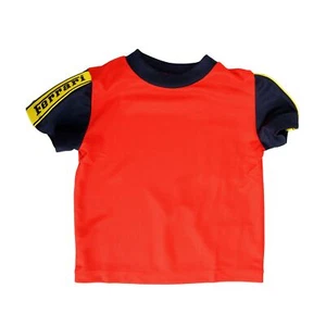 Scuderia Ferrari Boys "Ferrari Tape" Multi-Color Crewneck Short Sleeve T-Shirt - Picture 1 of 4