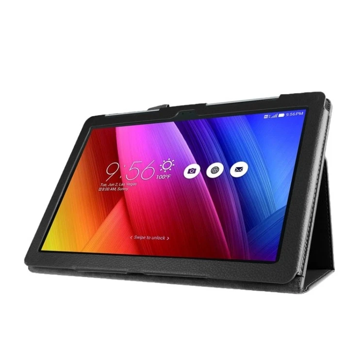 BOOK COVER IN PELLE PER ASUS ZENPAD 10 Z300 P023 P00Y Z300M CUSTODIA NERO STAND - Immagine 1 di 1