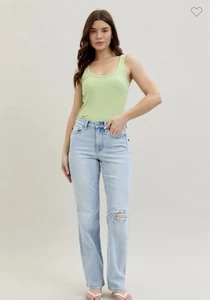 Judy blue back cutout 90’s blue denim jeans Size 3 (26) Light Wash - Picture 1 of 5