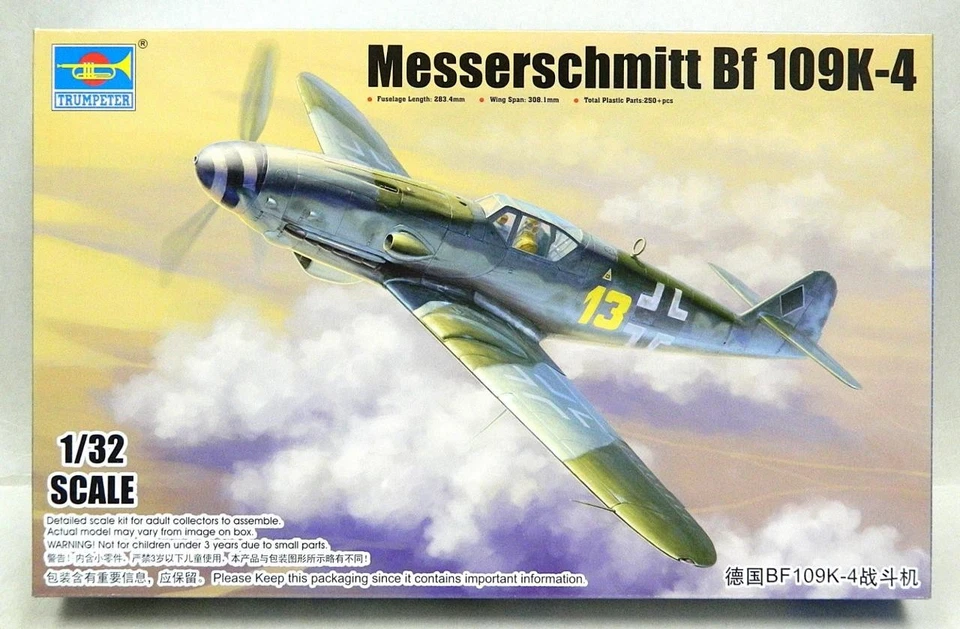 Trompetista Messerschmitt Bf109K-4 Escala 1/32 Kit Modelo Plástico, #2299 Bolsas Selladas Foto 1 de 1