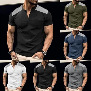 For Gym For Men Fitness Short Sleeve Tops Polyester Fabric Regular Length - Picture 1 of 30