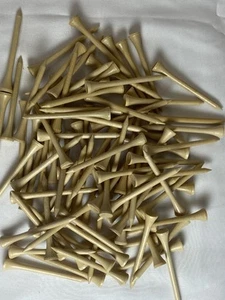 100 Hurricane Golf 2 3/4" Natural Wood Golf Tees 15 Packs 1500 Total - Picture 1 of 3