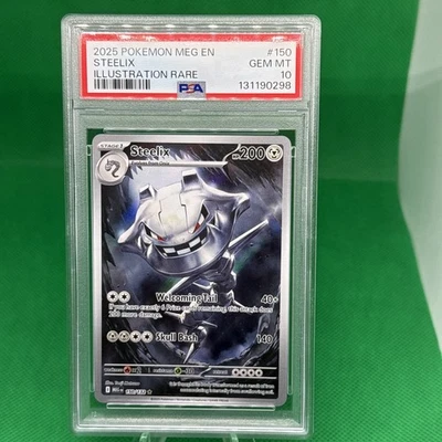 2025 POKEMON MEG EN-MEGA EVOLUTION ILLUSTRATION RARE #150 STEELIX PSA 10 - Image 1 of 2
