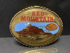 Red Mountain H.A.A. Class B Belt Buckle - Gold Colored - Pre Owned Nice Cond  - Picture 1 of 9