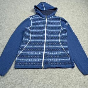 Chaqueta de lana de cordero Ivanhoe-Of-Sweden para mujer talla M EU-40 sudadera con capucha cárdigan suéter - Imagen 1 de 12