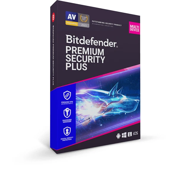 Bitdefender Premium Security (Total + Unlimited VPN) 5 Geräte 1 Jahr Lizenz Code - Bild 1 von 1