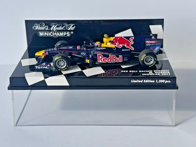 1/43 Minichamps F1 RED BULL RACING RENAULT Mark WEBBER showcar ltd 1200 110072 - Image 1 of 4