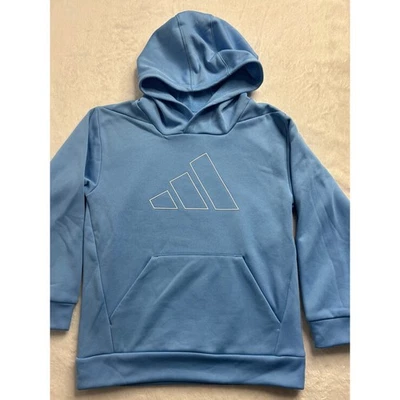 Sudadera con capucha Adidas para niños pequeña azul claro nueva con etiquetas Foto 1 de 4