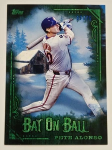 2025 Topps Bob Ross Joy of Baseball Pete Alonso mazza su palla Sap verde/75 metri - Foto 1 di 2