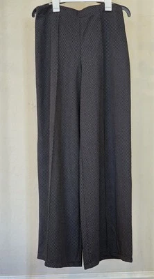 Pantalón Max Studio Mujer Cintura Elástica Pintuck Pierna Ancha Talla L. Negro Nuevo con Etiquetas Foto 1 de 4
