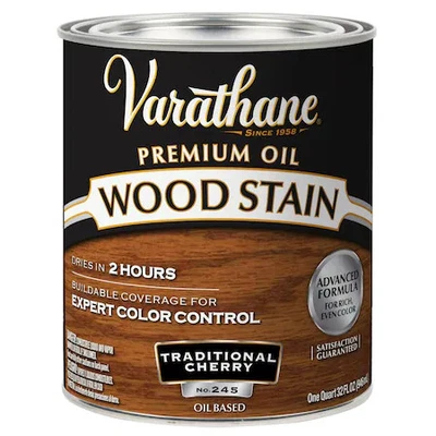 Varathane 211722H Premium Wood Stain, Oil Based, Traditional Cherry, 1 Quart - Image 1 of 2