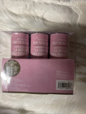 Poppers de confeti de baby shower de fiesta revelación de género - ¡Es una niña! 12 poppers rosas Foto 1 de 4