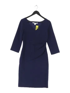 Diane Von Furstenberg Women's Midi Dress UK 8 Blue Polyester - Picture 1 of 7