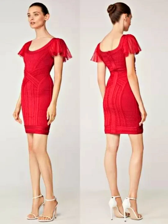 【新品美品】Herve Leger エルベレジェ レッド バンデージドレス THE LOUISE DRESS – HERVÉ LÉGER